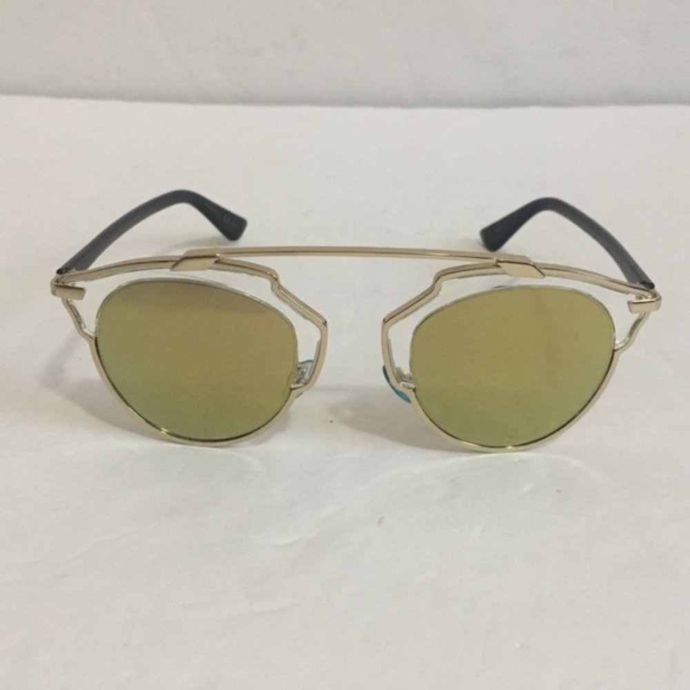 Dior SoReal Round Mirrored Gold Sunglasses